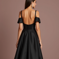Black Wedding Dress for Elegant Evening Weddings with a Luxe Feel black New Satin split