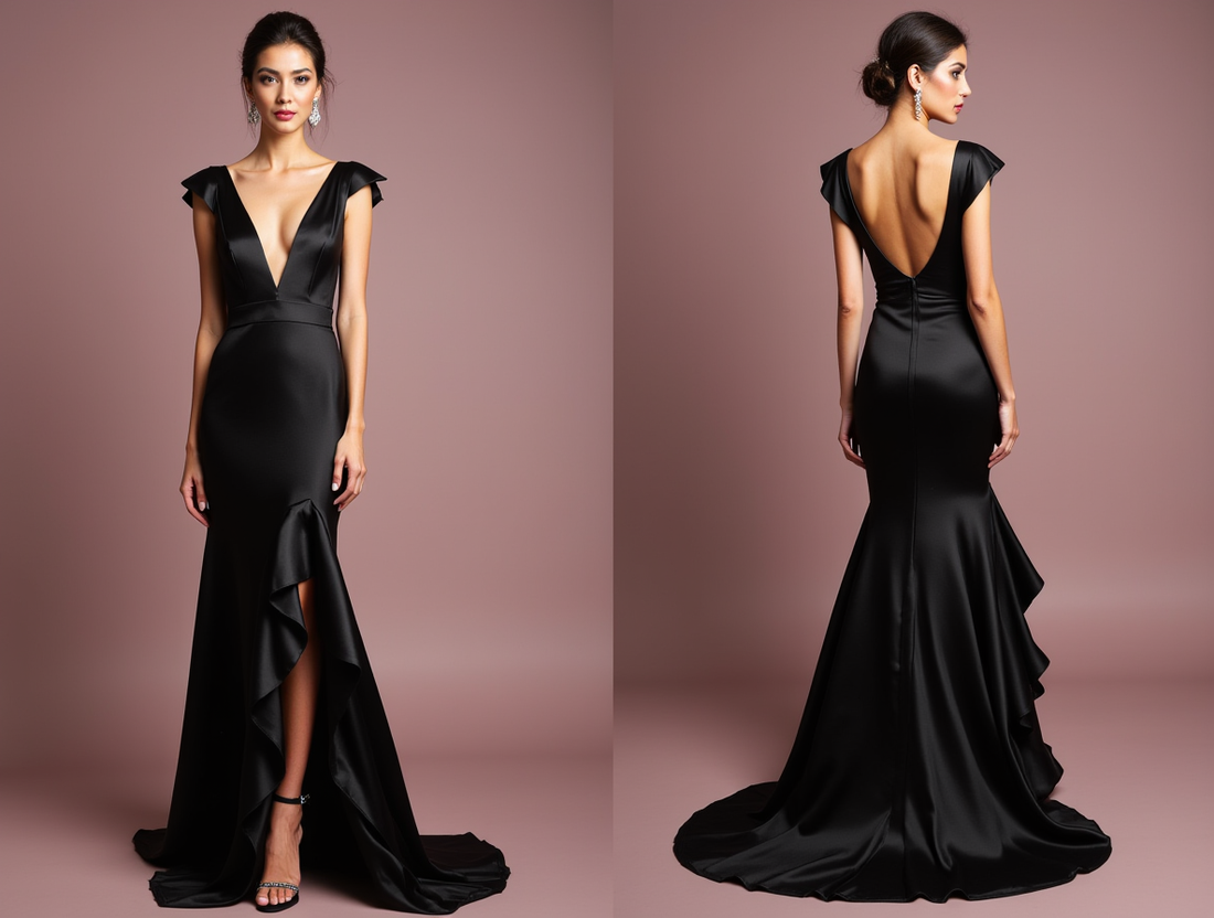 Alternative Black Wedding Dress for Brides Who Love Unique Styles black New Satin split