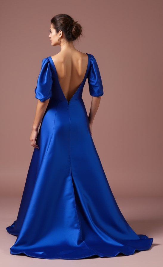 Dreamy Blue Evening Dress & Prom Dress with Shimmer Tulle for a Fairytale Look blue New Satin