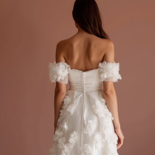 Trendy White Mini Short Wedding Dress with an Open Back for a Bold and Fashion-Forward Look New Satin white