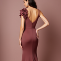 Show-Stopping Brown Evening Dress & Prom Dress with Gold Embellishments brown New Satin