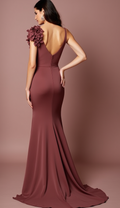 Show-Stopping Brown Evening Dress & Prom Dress with Gold Embellishments brown New Satin