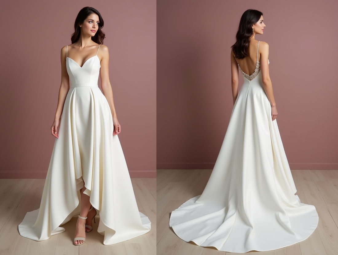 Elegant White Mermaid Wedding Dress with a Structured Bodice for a Sleek Look backless New Satin white