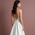 Elegant White Mermaid Wedding Dress with a Structured Bodice for a Sleek Look backless New Satin white