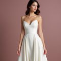 Elegant White Mermaid Wedding Dress with a Structured Bodice for a Sleek Look backless New Satin white