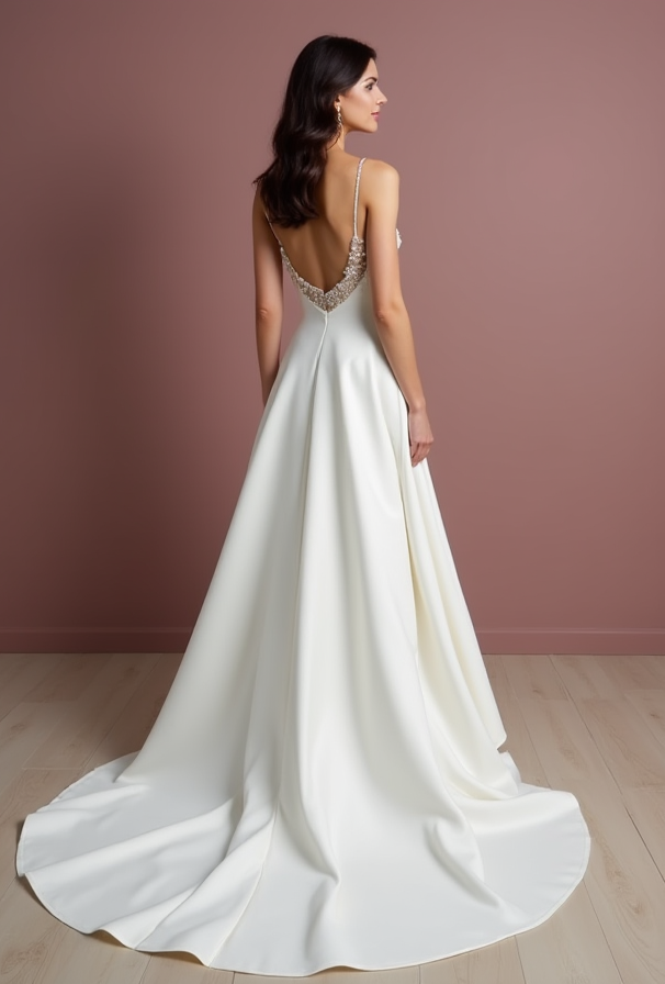 Elegant White Mermaid Wedding Dress with a Structured Bodice for a Sleek Look backless New Satin white