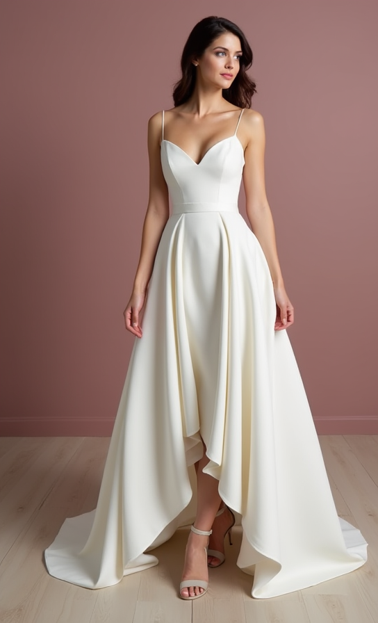 Elegant White Mermaid Wedding Dress with a Structured Bodice for a Sleek Look backless New Satin white