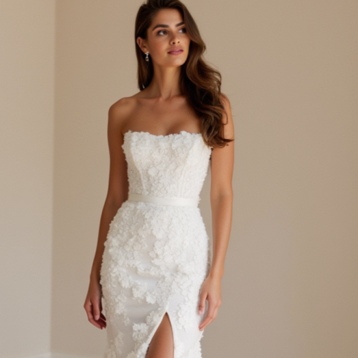 Sexy White Mermaid Wedding Dress with a Low Back for a Bold, Dramatic Look backless New Satin white