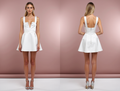 Elegant White Mini Short Wedding Dress with a Draped Neckline for a Chic and Romantic Style New Satin white