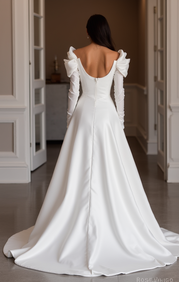 Mermaid White Wedding Dress with a Lace Bodice and Satin Skirt for a Chic Look backless New Satin white