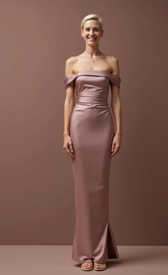 Modern Pink Evening Dress & Prom Gown with Sheer Bodice and Mermaid Fit New pink Satin