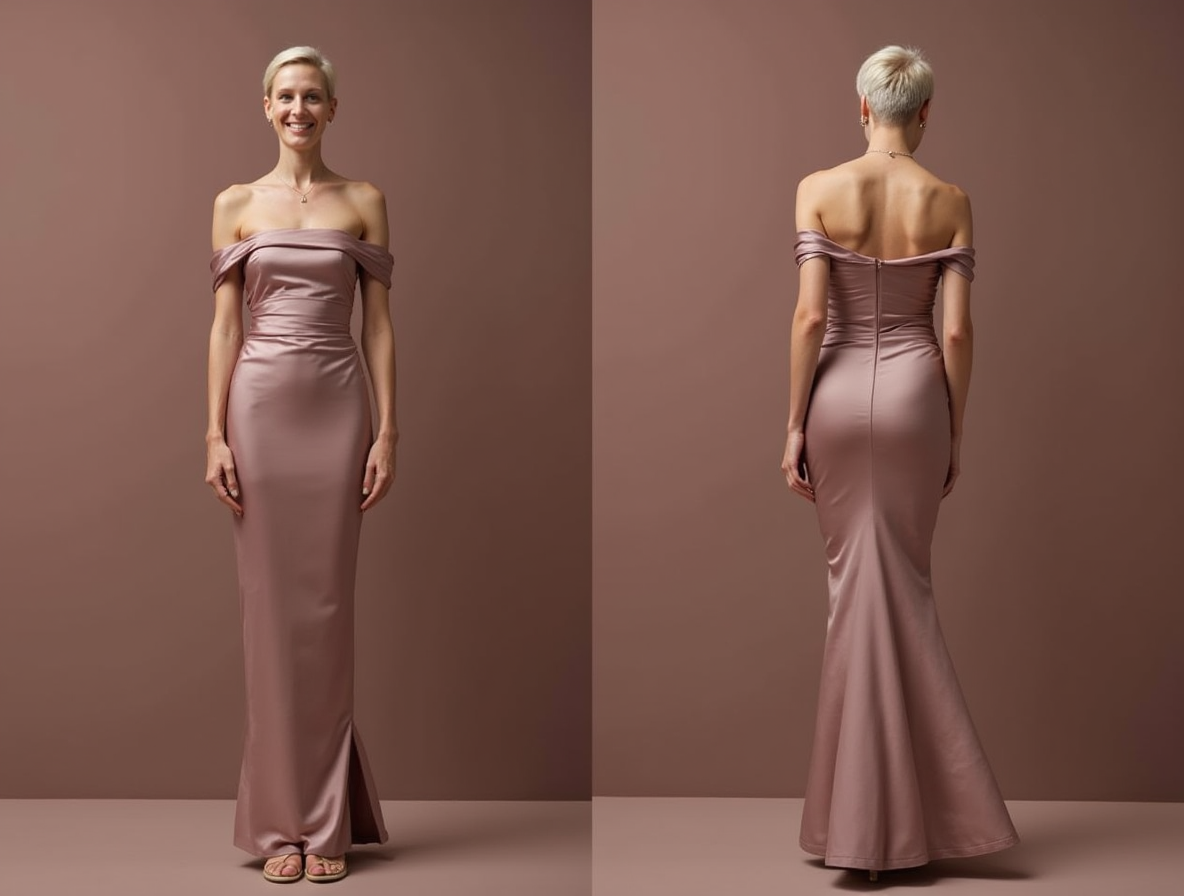 Modern Pink Evening Dress & Prom Gown with Sheer Bodice and Mermaid Fit New pink Satin