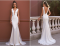 Fishtail Wedding Dress for Brides Who Want a Dramatic Look backless mesh New Satin
