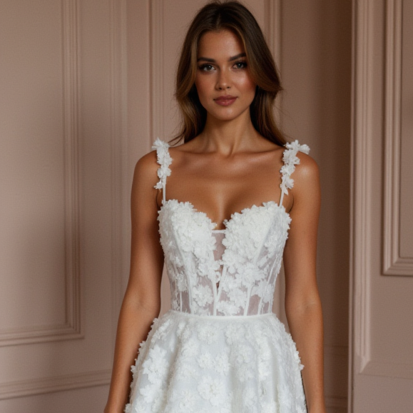 Chic Short Wedding Dress and Mini Dress with a Feathered Skirt for a Unique Touch embroidery mesh New Satin Short Wedding Dress silk