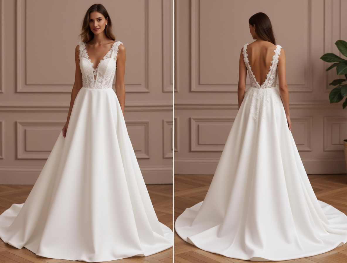 Princess Wedding Gown with a Classic Fit for Elegant Brides New Satin