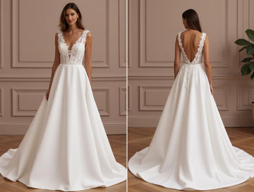 Princess Wedding Gown with a Classic Fit for Elegant Brides New Satin