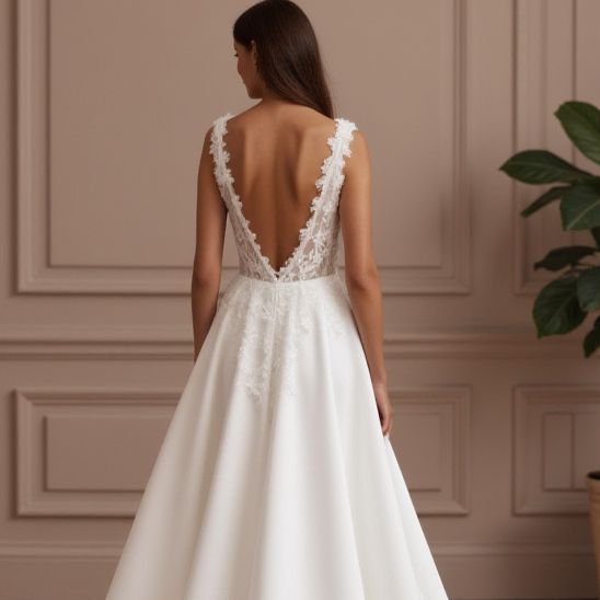 Princess Wedding Gown with a Classic Fit for Elegant Brides New Satin