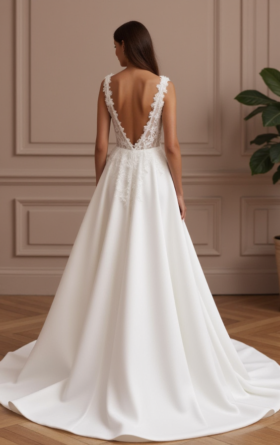 Princess Wedding Gown with a Classic Fit for Elegant Brides New Satin
