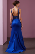 Glamorous Evening Dress and Prom Dress with Crystal Embellishments for a Luxurious Look backless New Satin