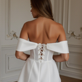 Short Wedding Dress and Mini Dress with Lace Details for a Chic Bridal Look backless New Satin Short Wedding Dress silk