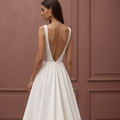 Elegant A-Line Gown with Layers of Soft Tulle for a Princess Look backless mesh New Satin split