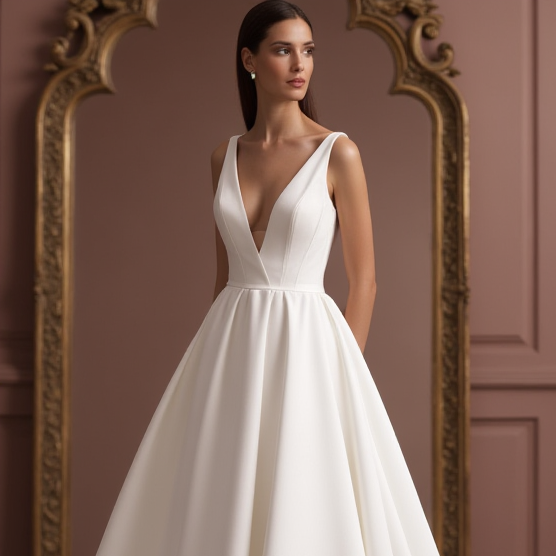 Princess Ball Gown Wedding Dress for Romantic and Traditional Brides New Satin