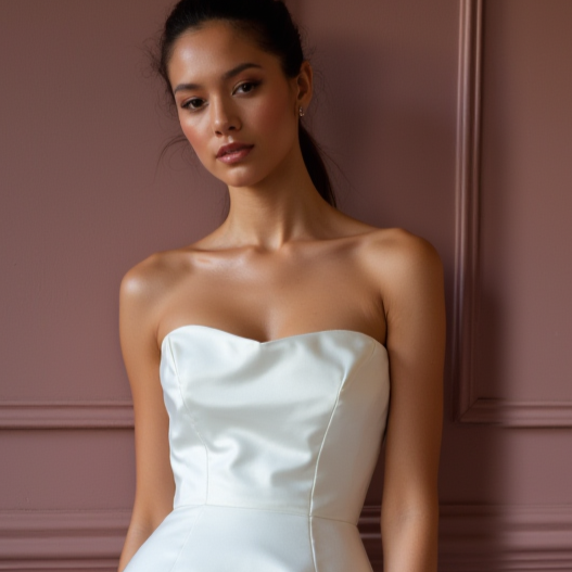 Minimalist Mini Short Wedding Dress with a Clean Silhouette for a Timeless Look backless New Satin Short Wedding Dress silk