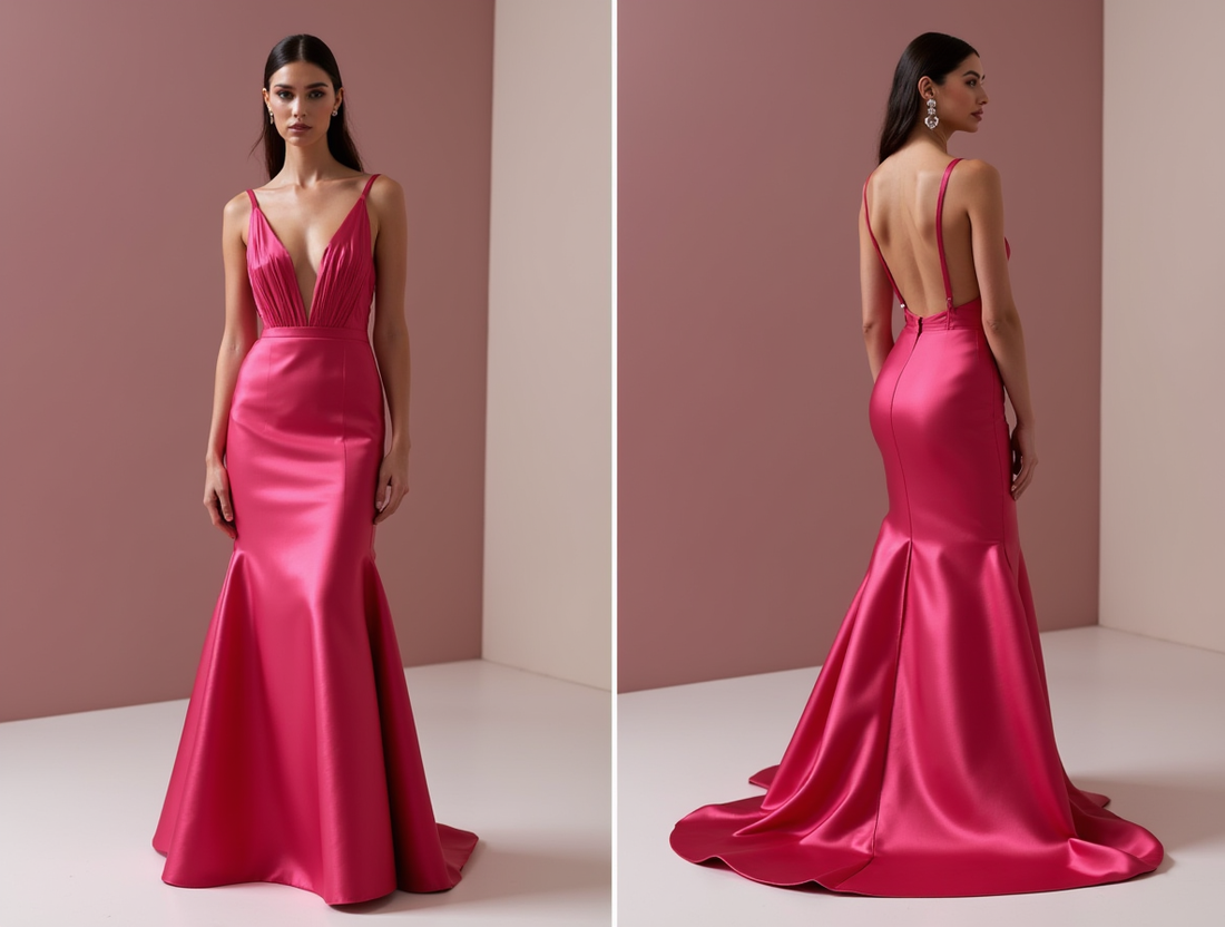 Elegant Prom Dress and Evening Gown with an Off-the-Shoulder Neckline for a Chic Look backless New Satin