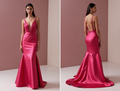 Elegant Prom Dress and Evening Gown with an Off-the-Shoulder Neckline for a Chic Look backless New Satin