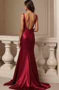 Chic Prom Dress and Evening Gown with a Full Skirt for a Princess-Like Look backless New Satin