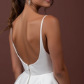 A-Line Bridal Dress with a Chapel Train for a Classic and Grand Look backless New Satin