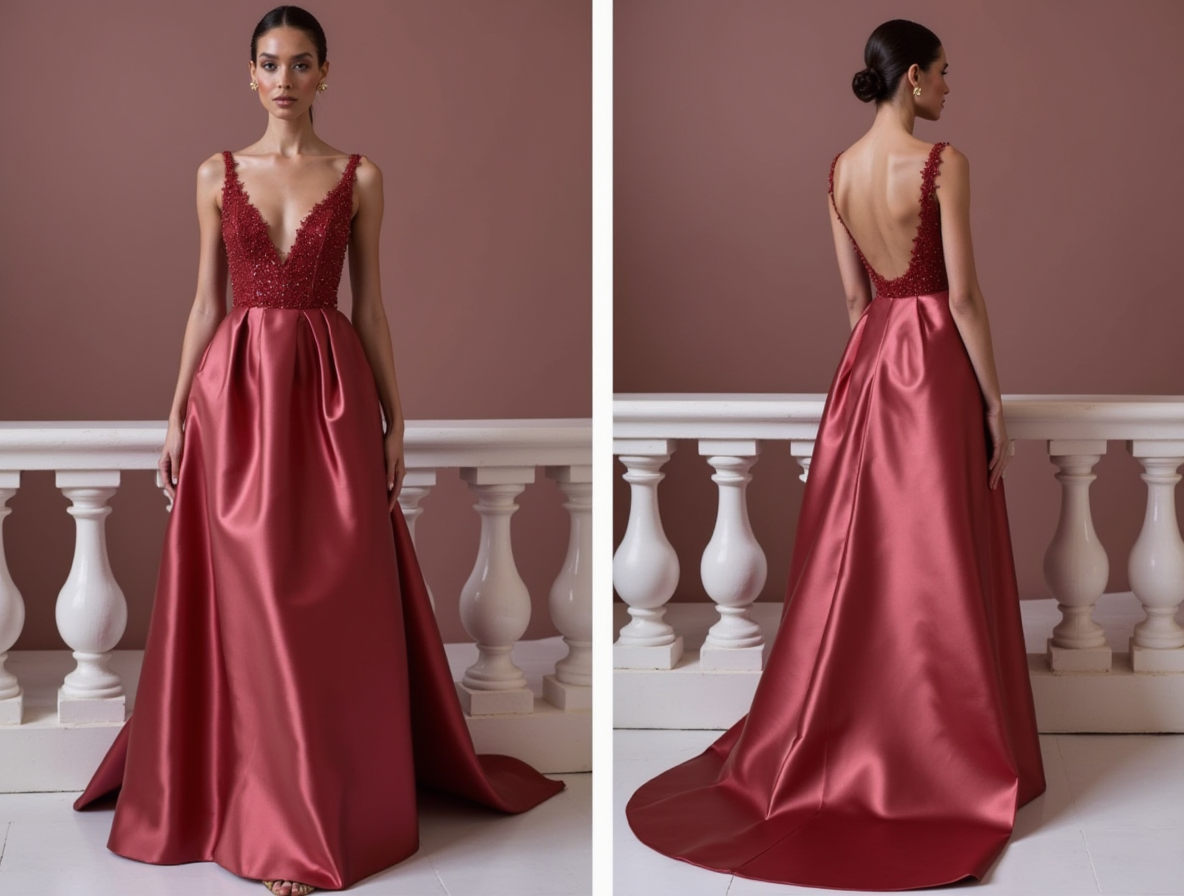 Elegant Prom Dress and Evening Gown with a Mermaid Silhouette for a Stunning Fit backless New Satin