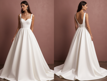 Grand Princess Wedding Dress for a Statement-Making Bridal Look New Satin