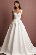 Grand Princess Wedding Dress for a Statement-Making Bridal Look New Satin