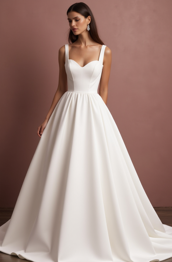 Grand Princess Wedding Dress for a Statement-Making Bridal Look New Satin