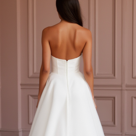 Classic White Ball Gown Wedding Dress for a Princess-Inspired Wedding New Satin white