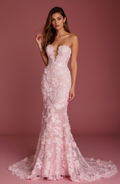 Glamorous Fishtail Wedding Dress for a Red-Carpet-Inspired Bridal Look backless embroidery mesh New Satin