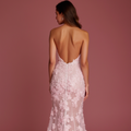 Glamorous Fishtail Wedding Dress for a Red-Carpet-Inspired Bridal Look backless embroidery mesh New Satin