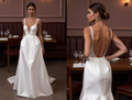 Romantic A-Line Bridal Gown with a Timeless Design backless mesh New Satin