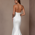 Sexy White Mermaid Wedding Gown with an Off-the-Shoulder Neckline for a Romantic Touch backless New Satin white