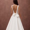 A-Line Wedding Dress with a Sparkling Sequin Detail for a Glamorous Look backless New Satin