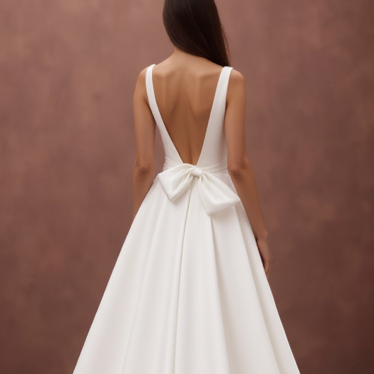 A-Line Wedding Dress with a Sparkling Sequin Detail for a Glamorous Look backless New Satin
