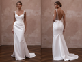 A-Line Wedding Dress for Brides Who Love a Traditional Look backless New Satin