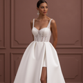 Cinderella-Inspired Princess Wedding Dress for a Dreamy Look New Satin split