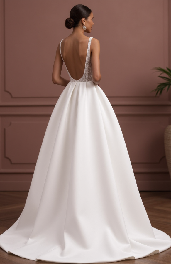 Cinderella-Inspired Princess Wedding Dress for a Dreamy Look New Satin split