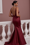 Glamorous Prom Dress and Evening Gown with Beaded Straps for Extra Sparkle backless New Satin