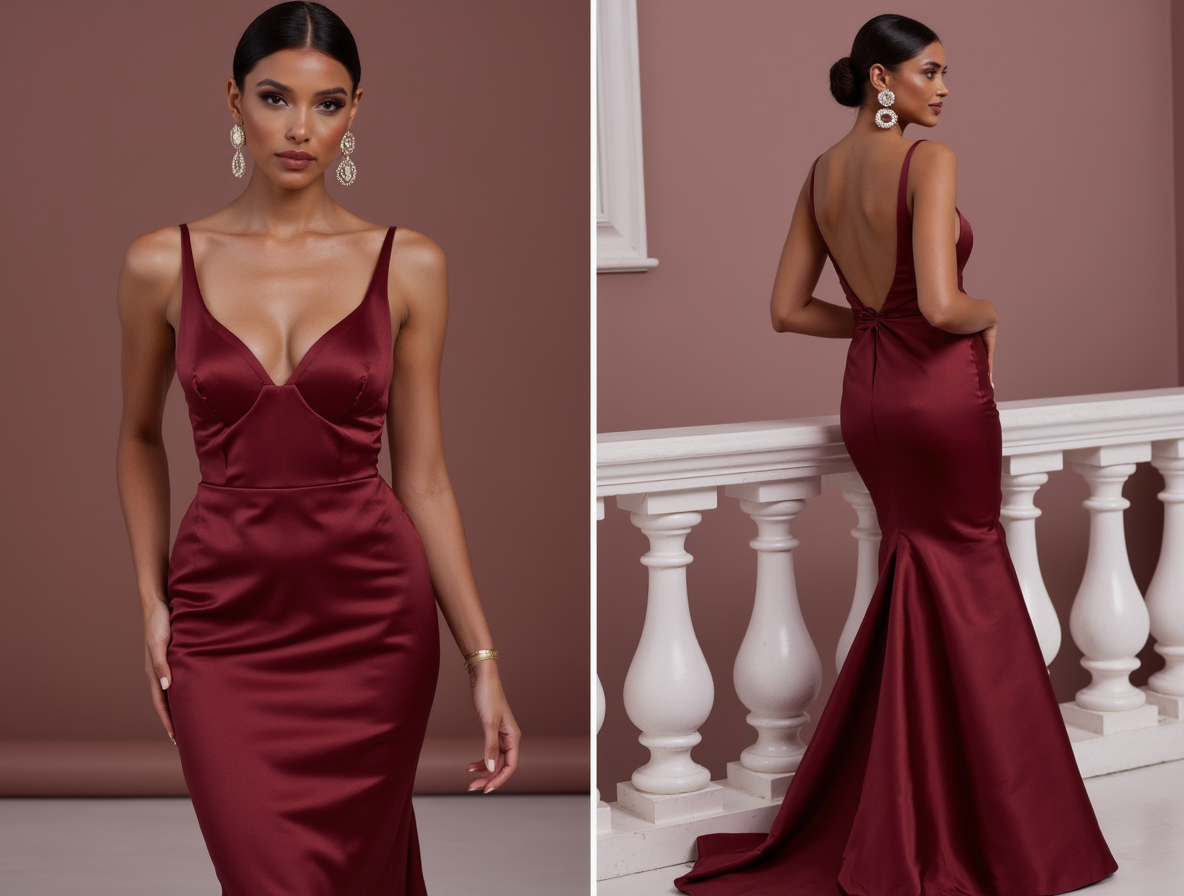 Glamorous Prom Dress and Evening Gown with Beaded Straps for Extra Sparkle backless New Satin