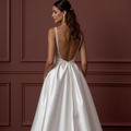 Princess Wedding Gown with a Long Train for a Stunning Entrance New Satin