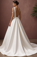 Princess Ball Gown Wedding Dress with a Regal and Timeless Style New Satin