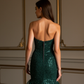 Stunning Evening Dress and Prom Dress with a Plunging Neckline for a Bold Look backless New Satin split